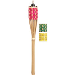Item 753586, Durable bamboo patio torch.