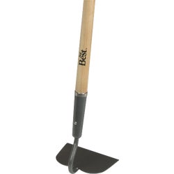 Item 755908, Shank pattern garden hoe with gray powder-coated steel head and 55" ash 