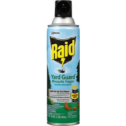Item 756326, Raid Yard Guard mosquito outdoor fogger keeps bugs away up to 6 hours.