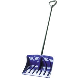 Item 757283, Snow shovel/pusher combo. Poly blade measures 18 In. x 12 In.