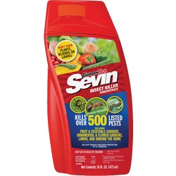 Item 758228, Sevin kills over 500 listed pests on vegetables, fruits, ornamentals, and 