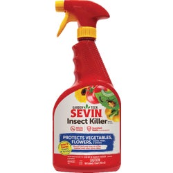 Item 758273, Sevin kills over 130 listed pests on vegetables, fruits, ornamentals, and 