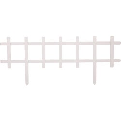 Item 758406, White poly fence comes in 33 In. sections.