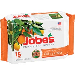 Item 759487, Jobe's fertilizer spikes specially formulated for fruit and citrus trees.