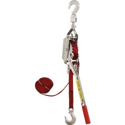 Item 761970, Double ratchet drive strap puller. Features laminated steel ratchet wheel.