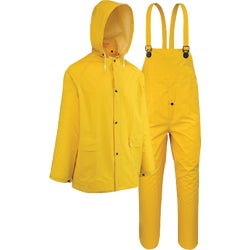 Item 765201, PVC (polyvinyl chloride) 3-piece rain suit.