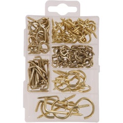 Item 768788, 125-piece steel brass-plated kit includes: 20 each .