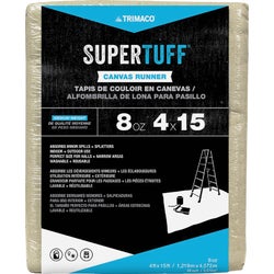 Item 770957, Trimaco's 8 oz SuperTuff Heavyweight Canvas Drop Cloth is super absorbent, 