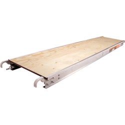 Item 771063, This MetalTech scaffold platform section is built with a rugged plywood 