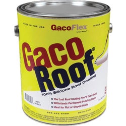 Item 772023, GacoRoof 100% Silicone Roof Coating creates a seamless membrane to seal and