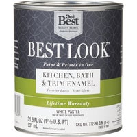 HW37W0801-14 Best Look Latex Paint & Primer In One Kitchen Bath & Trim Semi-Gloss Interior Wall Paint