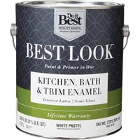 HW37W0801-16 Best Look Latex Paint & Primer In One Kitchen Bath & Trim Semi-Gloss Interior Wall Paint
