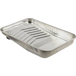 Item 772344, Quart metal paint tray with ladder lock grips has a rolled edge.