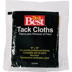 Item 772710, Tack Cloth picks up all traces of dust, dirt, and particles left by sanding