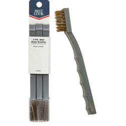 Item 773727, Non-spark brass brush removes rust, scale, and dirt without scratching 