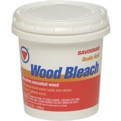 Item 775495, Wood bleach contains oxalic acid which, when mixed with 1 gallon of hot 