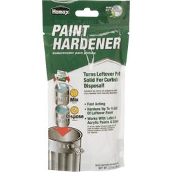 Item 776440, Paint hardener quickly turns leftover paint solid for curbside disposal.