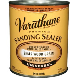 Item 778495, Sanding sealer seals wood pores and provides a surface that can be easily 