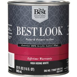 Item 779407, Our new exterior paint is formulated with 100% acrylic resins for 