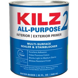Item 780758, KILZ 2 ALL-PURPOSE Primer is a fast drying, water-based, multi-surface 