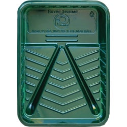 Item 781961, 9" solvent-resistant plastic paint tray in a promotional green color.