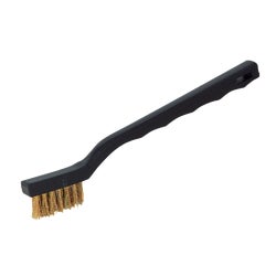 Item 782654, Non-spark brass brush removes rust, scale, and dirt without scratching 