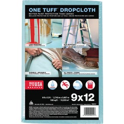 Item 783052, One Tuff Professional Grade Drop Cloth made with durable fabric backed with