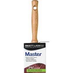 Item 784886, This 100% White China Bristle stain block brush contains a two piece screw-