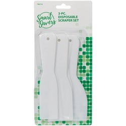 Item 786733, Economy pricing with great one time use 3-piece putty knife scraper set.