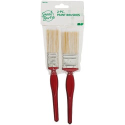 Item 786758, Assorted paint brush set. 2-piece. Polyester with plastic handle brushes.