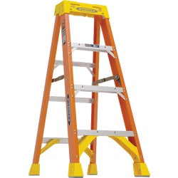 Item 789747, Fiberglass step ladder ideal for any professional.