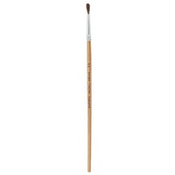Item 790842, Pointed camel hair artist brush with an orange wood handle is perfect for 