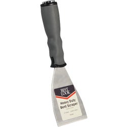 Item 791352, The Bent Scraper with soft grip handle features a thick, tempered 3 In.