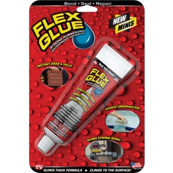 Item 793768, Flex Glue strong rubberized waterproof adhesive instantly bonds, seals, and