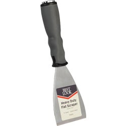 Item 794075, The Flat Scraper with soft grip handle features a thick, tempered 3 In.