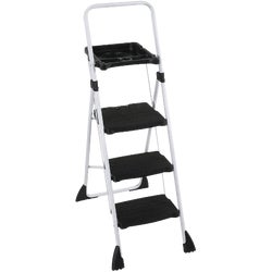 Item 795463, Heavy-duty steel framed step stool features heavy-duty injection molded 