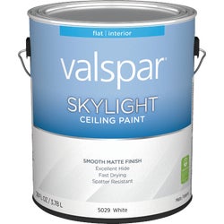 Item 795486, Flat latex ceiling paint formulated for easy, spatterless application, fast