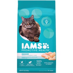 Item 800156, Easily digested Iams ProActive Weight and Hairball Care is formulated to 