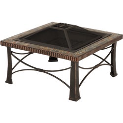 Item 800278, Slate top fire pit table has a steel bowl, antique bronze finish, and 