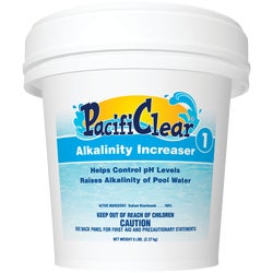 Item 800712, Alkalinity increaser raises total alkalinity and buffers the water against 