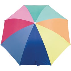 Item 800740, Adjustable 6-foot diameter beach umbrella has a SPF of 50 and tilt feature