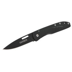 Item 800883, Folding knife featuring a stainless steel fine edge, drop point blade.