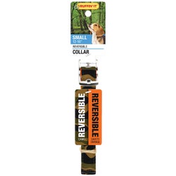 Item 800911, Durable nylon dog collar featuring a reversible design for more options in 