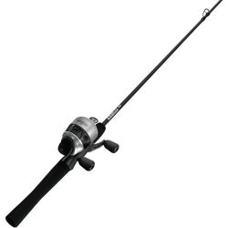 Item 800917, Easy-casting Zebco 33 spincast reel paired with a durable Z-glass rod.