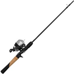 Item 800919, Easy-casting Zebco 33 spincast reel paired with a durable Z-glass rod.
