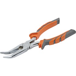 Item 800963, High carbon steel, chrome-plated bent nose pliers.