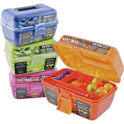 Item 801006, 88-piece tackle box includes: multi-color floats, hook disgorger, 6-foot 