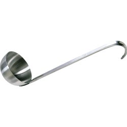 Item 801199, Large 20 In. aluminum ladle with a 6 In.