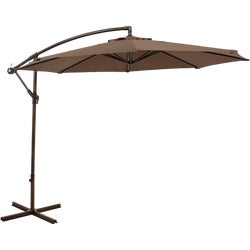 Item 801215, 10 Ft. steel umbrella has a powder coated frame and a steel cross base.