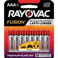 824-8TFUSK Rayovac Fusion AAA Alkaline Battery